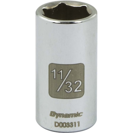 Dynamic 1/4" Drive, 11/32" SAE Socket, 6 Points D003311
